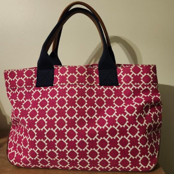 Tommy Hilfiger Geometric Pink Pattern Tote - Picture 4 of 4